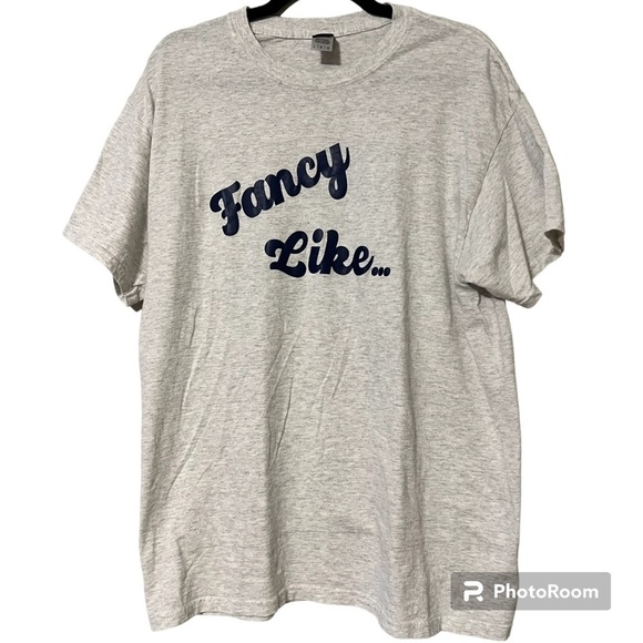 GILDAN large women’s casual t-shirt “Fancy Like” after Applebees song - Picture 1 of 8